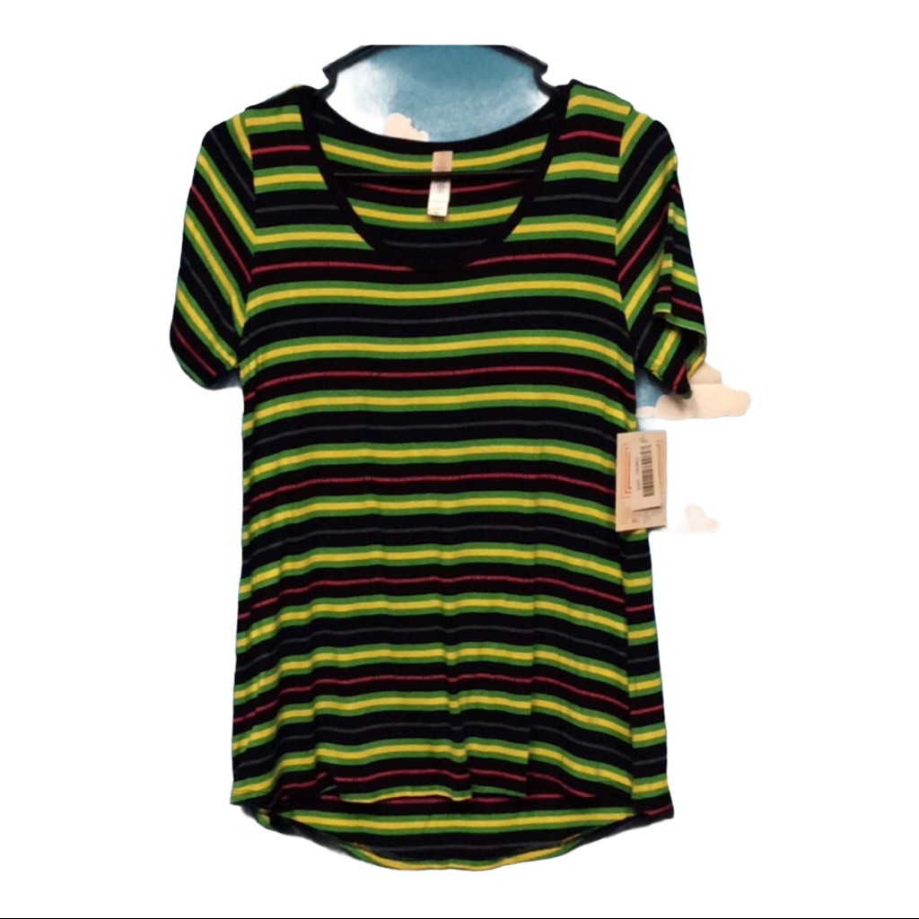 Lularoe Classic Striped Short Sleeve Tee